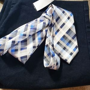 Bespoke Men's Blue Plaid Tie